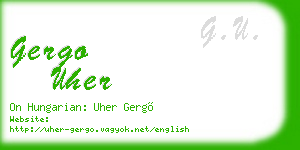 gergo uher business card